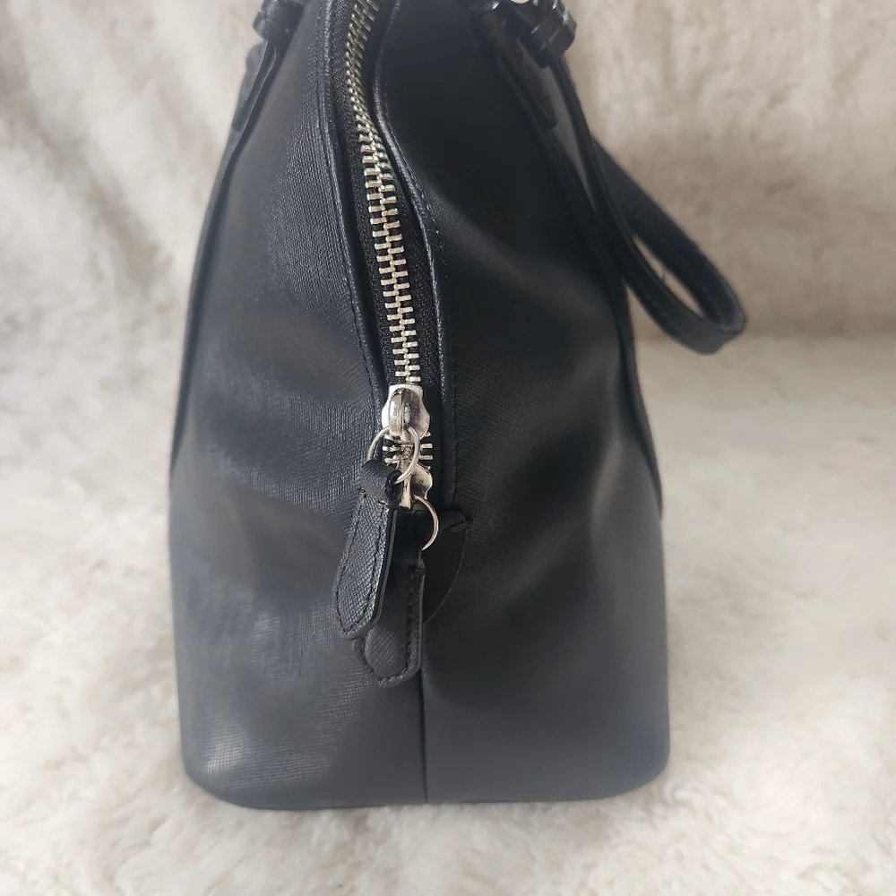 Coach Black Peyton Leather Cora Domed Satchel - Picture 4 of 16
